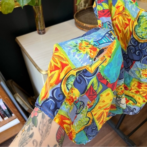 Vintage Robert Stock Silk Mini Dress Medium - Picture 5 of 8